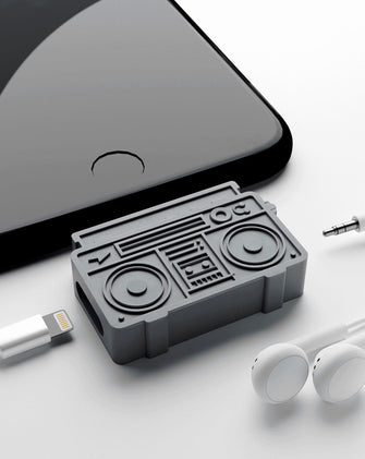 Mustard Boombox Charger and Headphone Splitter