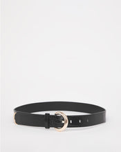 Black Croc Metal Tipped Belt