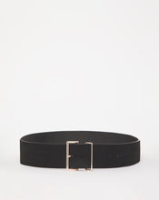 Black Wide Waist Slim Buckle Belt