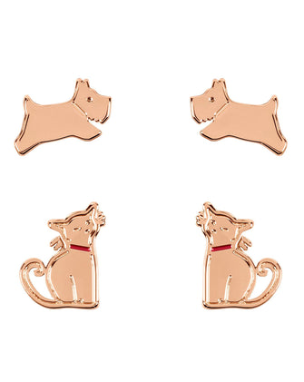 Radley Rose Gold Animal Stud Earrings