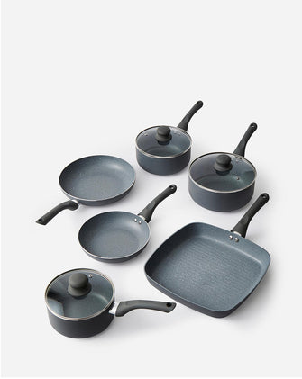 Durastone 6 Piece Grey Marble Pan Set