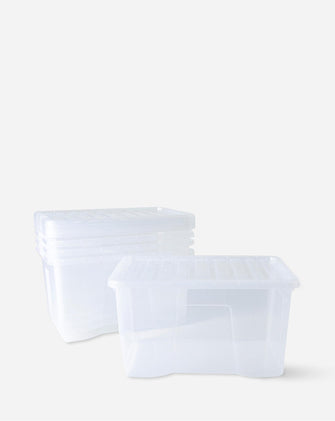 Wham Crystal 60L Box and Lid 5pk