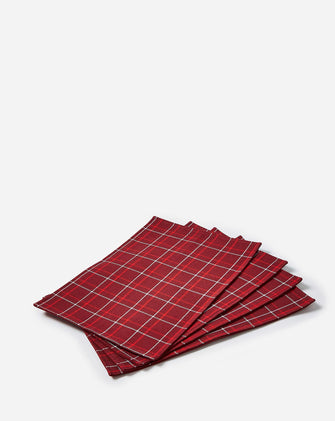 Red Check Set of 4 Placemats